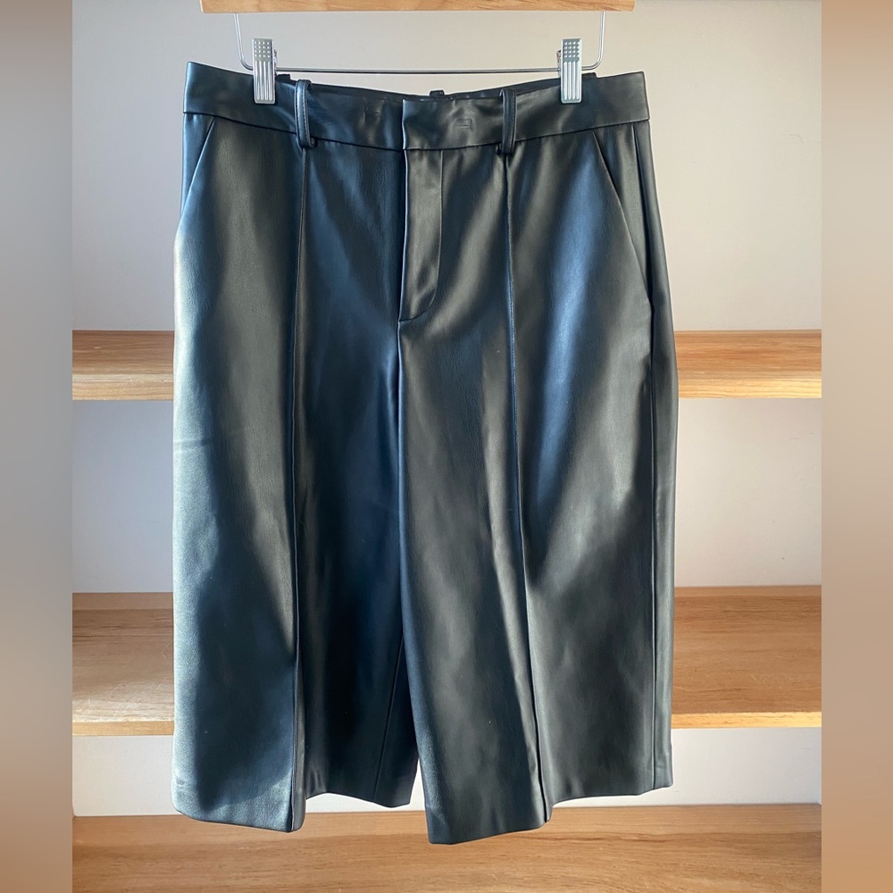 Zara pleather cropped pants